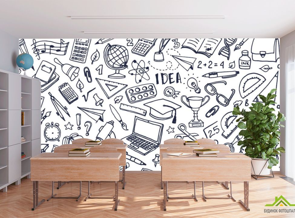 выбрать Фотошпалери Шкільний патерн Каталог фотошпалер на стіну