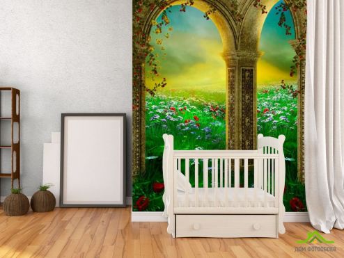 выбрать Фотообои Сказочный сад Фотообои Фотообои Дизайнерские фрески: вертикальная, зелений, зеленый ориентация на стену