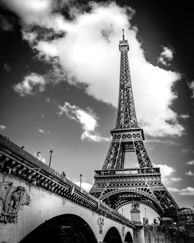 Фотошпалери Париж чорно-білий
