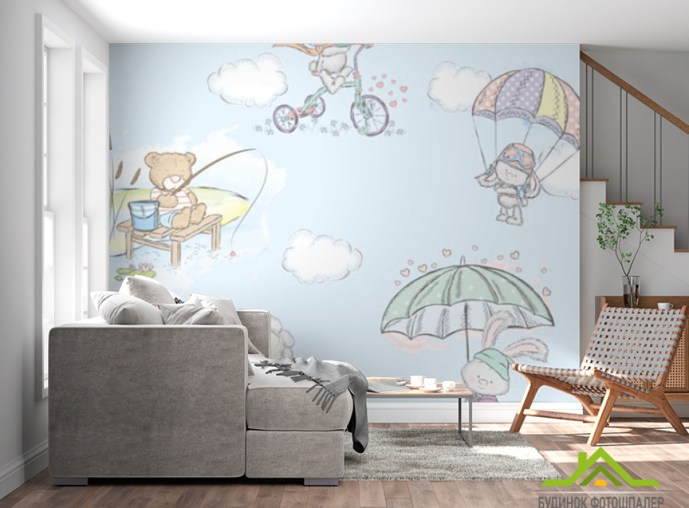 выбрать Фотошпалери Ведмедики і зайчика Каталог фотошпалер на стіну