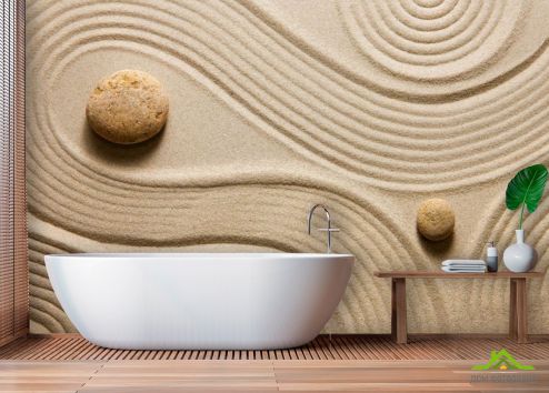 выбрать Фотообои Песок и камушки Фотообои в ванную на стену