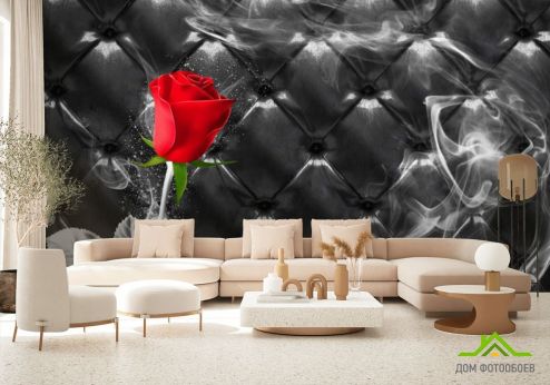 выбрать Фотообои Красная роза на фоне Фотообои Фотообои Цветы: горизонталная, горизонтальная на стену