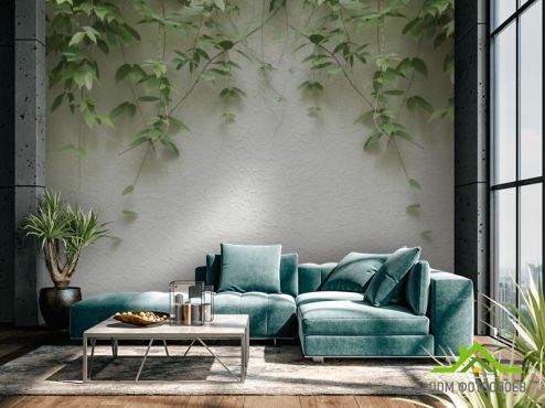 выбрать Фотообои Листья с потолка Фотообои тропические листья на стену