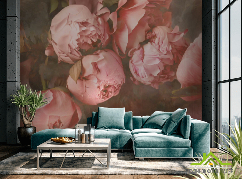 выбрать Фотошпалери Рожеві півонії Каталог фотошпалер на стіну