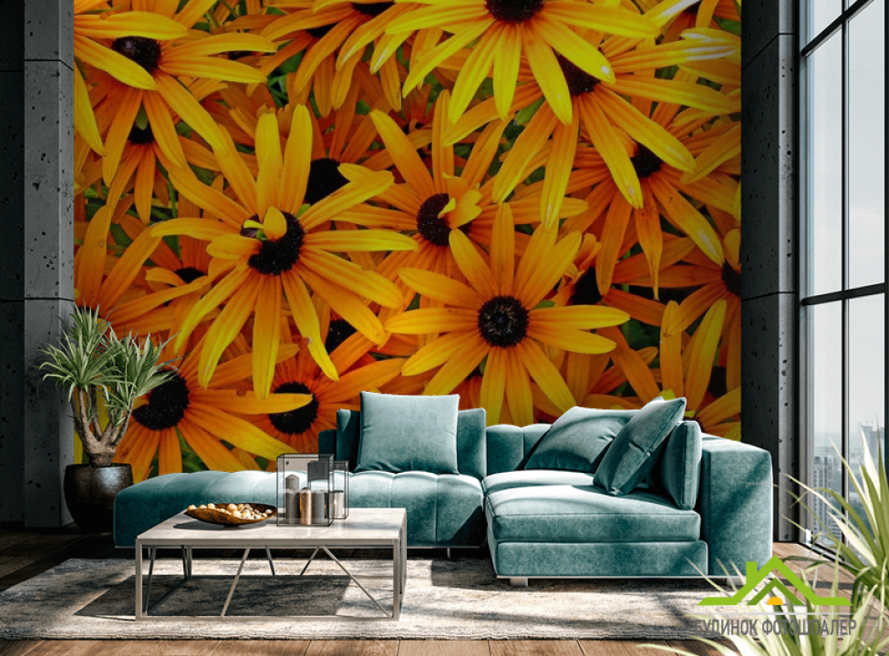 выбрать Фотообои Цветы желтого цвета Каталог фотообоев на стену