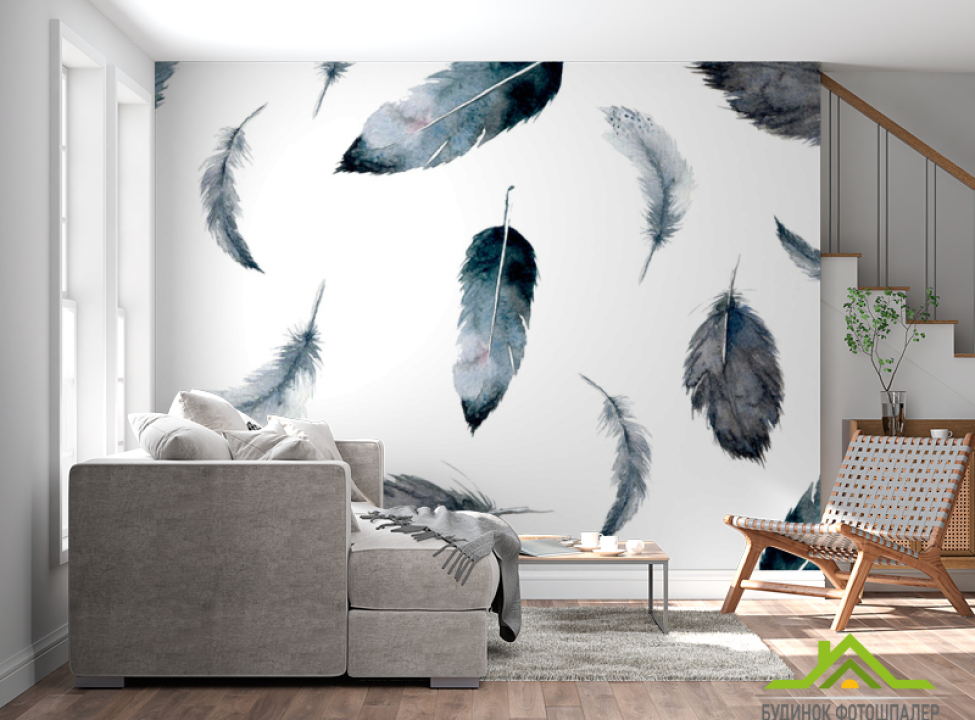 выбрать Фотообои Перья воздушные Фотообои перья на стену