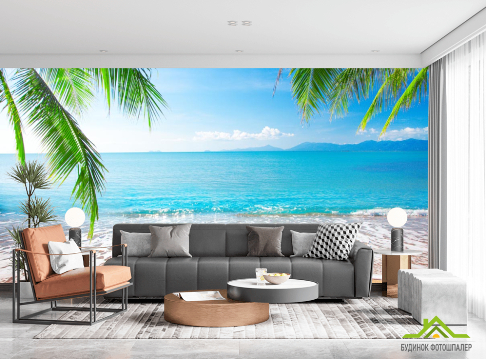 выбрать Фотообои Вид на голубое море Каталог фотообоев на стену
