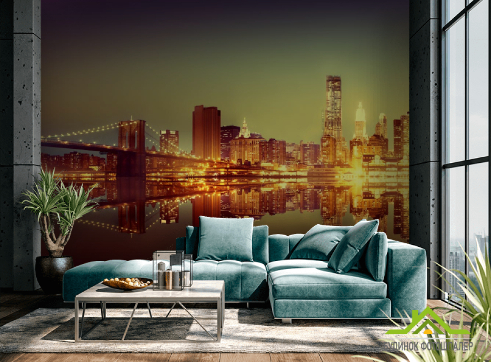 выбрать Фотошпалери місто жовті вогні Каталог фотошпалер на стіну