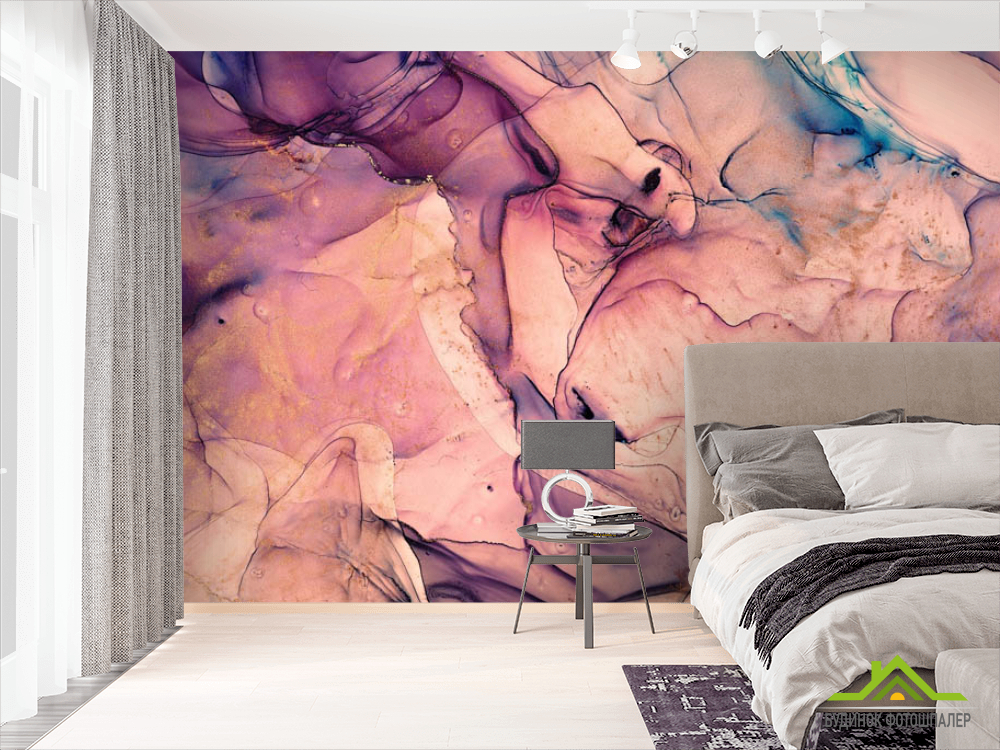 Фотообои fluid art фиолетовый