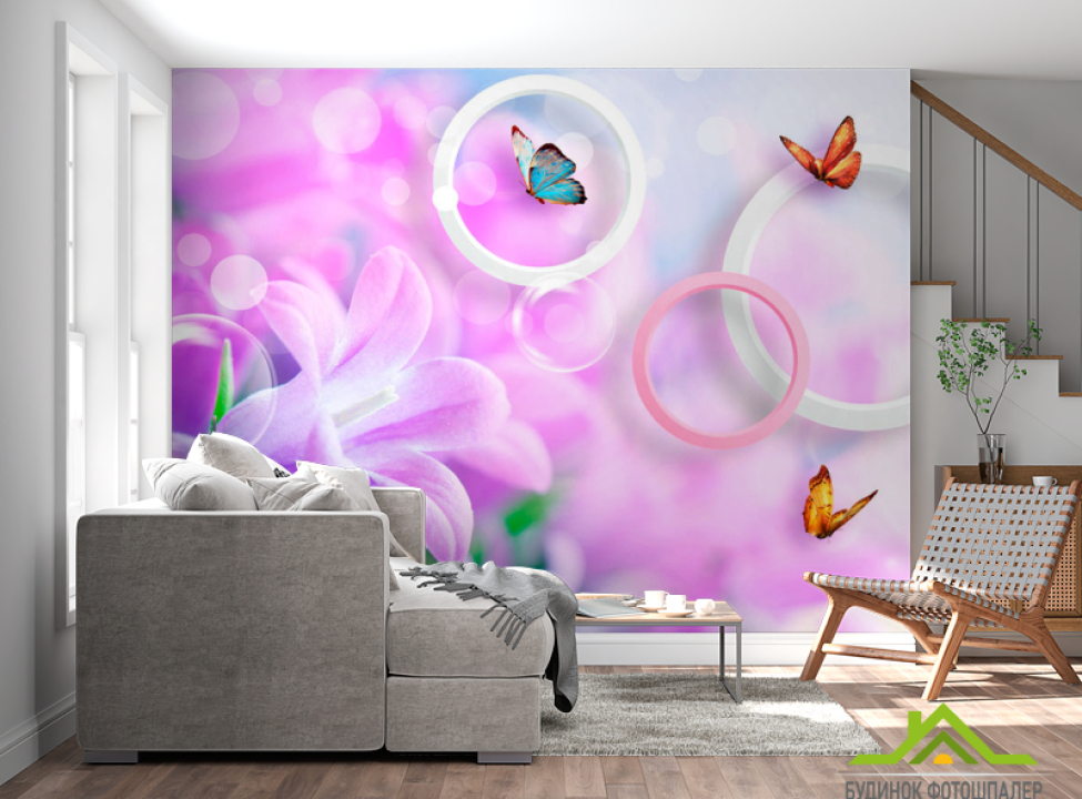 выбрать Фотошпалери Бузок і метелики Каталог фотошпалер на стіну