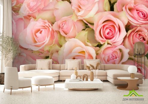 выбрать Фотообои букет розовых роз Фотообои Розы на стену