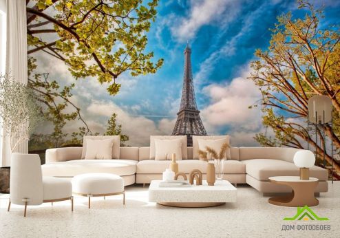 выбрать Фотообои Париж осенью Фотообои Фотообои Города: горизонталная, горизонтальная, фото ориентация на стену