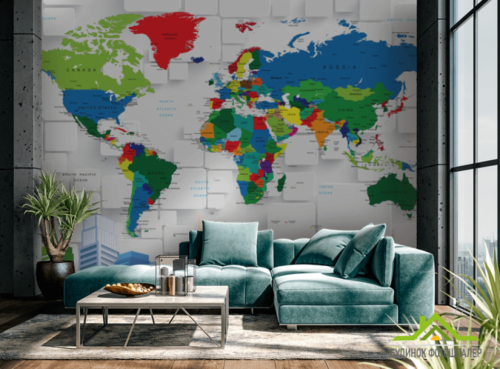 выбрать Фотошпалери 3д карта Каталог фотошпалер на стіну