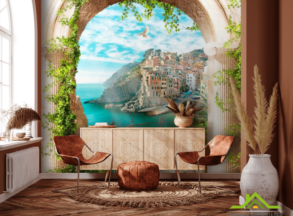 выбрать Фотообои Арка с видом на Италию Каталог фотообоев на стену