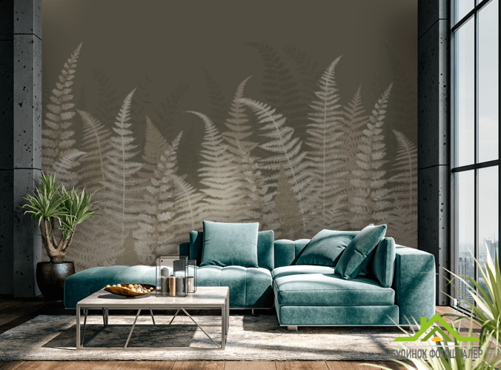 выбрать Фотошпалери листя папороті хакі Каталог фотошпалер на стіну