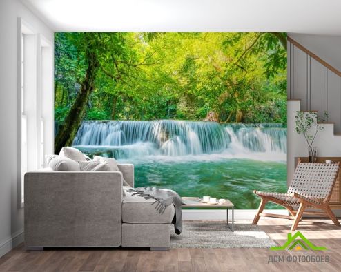 выбрать Фотообои бирюзовый водопад Фотообои, цвет: «горизонталная, горизонтальная» на стену