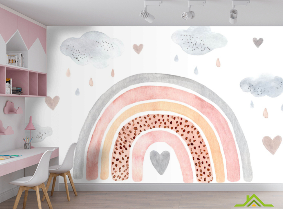 выбрать Фотообои Радуга акварельная Фотообои Little kids на стену