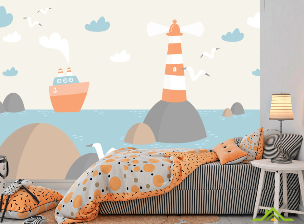 выбрать Фотообои Кораблик и маяк Каталог фотообоев на стену