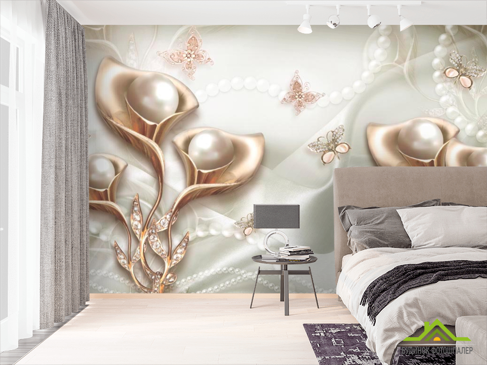 Фотообои Абстрактные цветы 3d