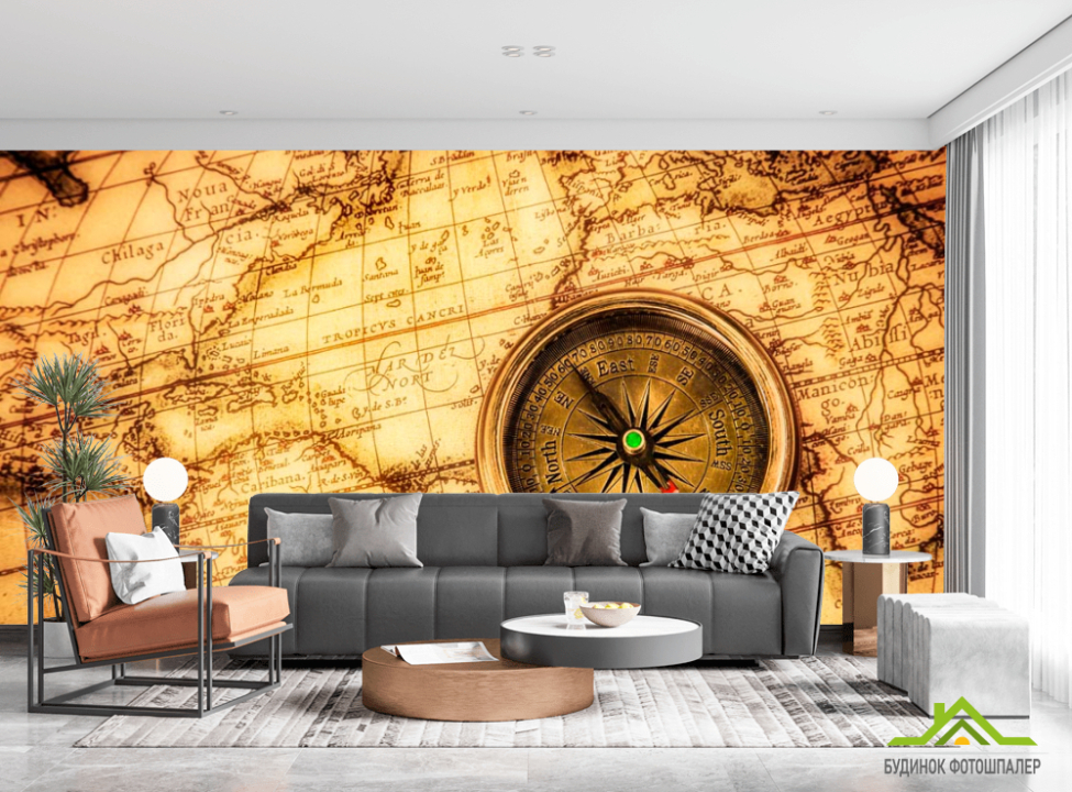 выбрать Фотошпалери Компас і карта Каталог фотошпалер на стіну