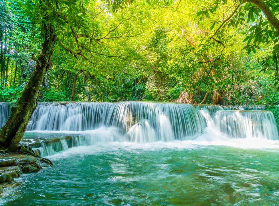 выбрать Фотообои бирюзовый водопад Фотообои Природа на стену