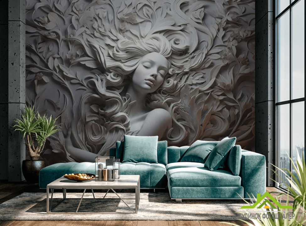 выбрать Фотошпалери Барелеф дівчина Каталог фотошпалер на стіну