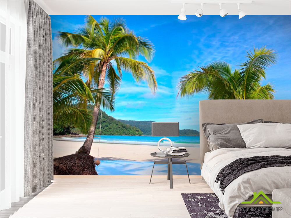 Фотообои Пляж и пальмы