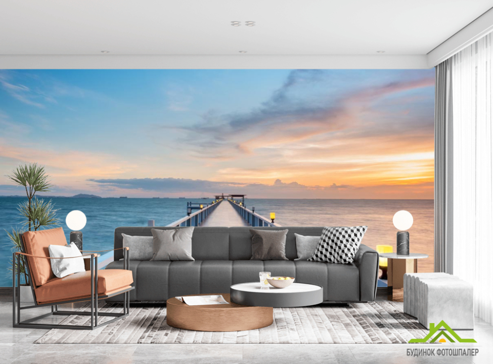 выбрать Фотообои Закат на пирсе Фотообои Море на стену