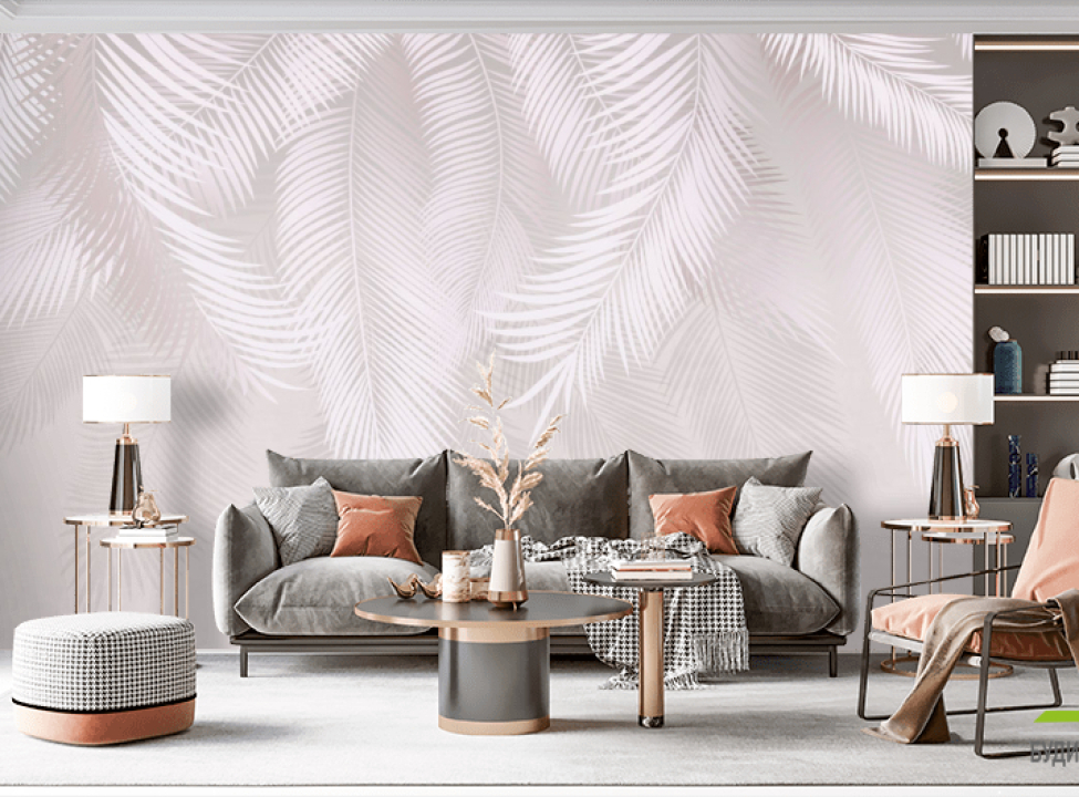 выбрать Фотошпалери сірі листя на стіну Каталог фотошпалер на стіну