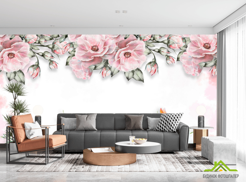 выбрать Фотошпалери Акварельні квіти Каталог фотошпалер на стіну