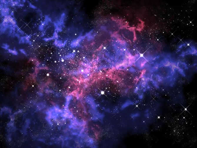 Фотошпалери сяйво зірок у космосі