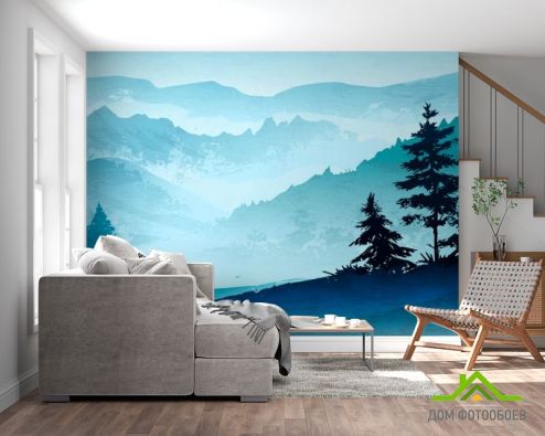 выбрать Фотообои Горы в скандинавском стиле Фотообои, цвет: «горизонталная, горизонтальная» на стену