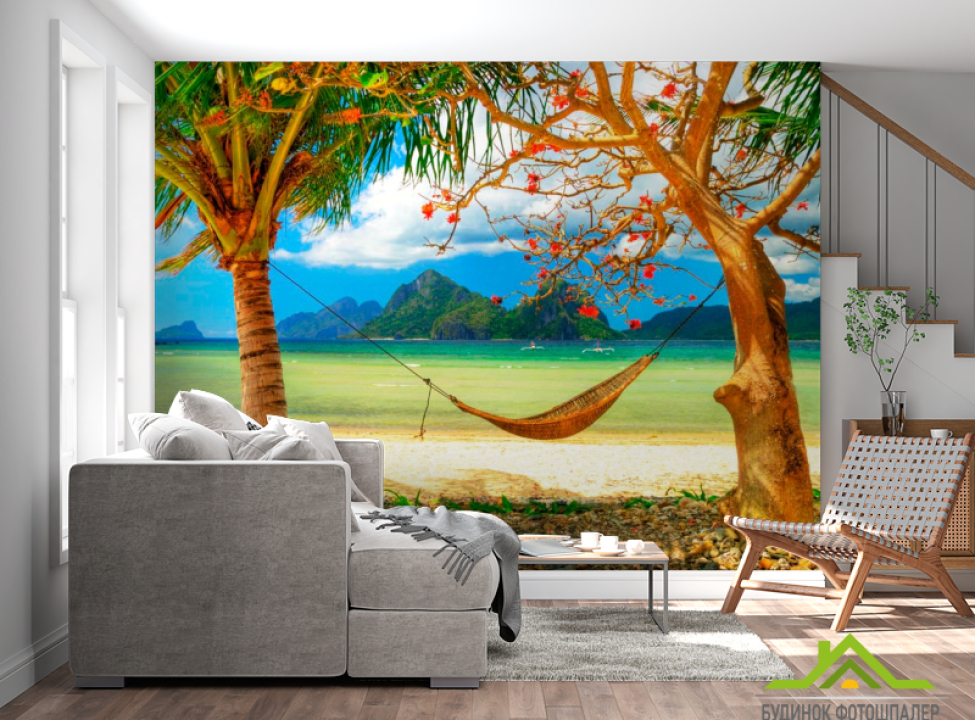 выбрать Фотошпалери Гамак на пляжі Каталог фотошпалер на стіну