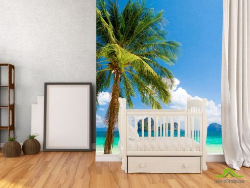 выбрать Фотообои пальма на берегу моря Фотообои Природа на стену