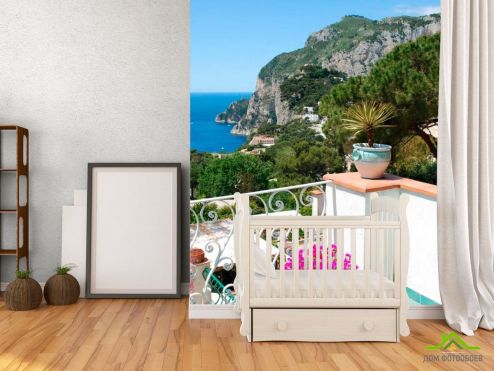 выбрать Фотообои Балкон и гора Фотообои Фотообои Море: вертикальная ориентация на стену