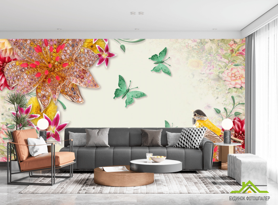 выбрать Фотообои Георгины и брошки Каталог фотообоев на стену