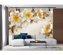 Фотообои Керамические 3д цветы