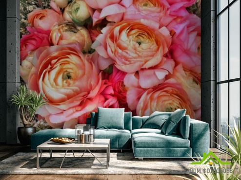 выбрать Фотошпалери Квіти насичено-рожеві  на стіну