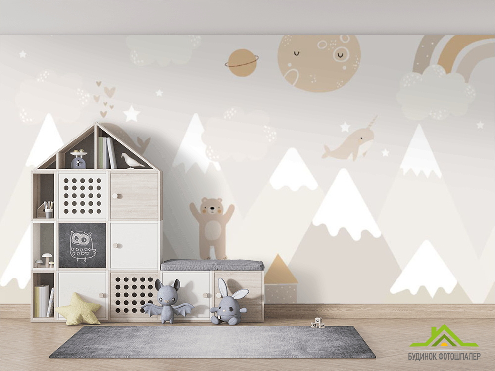 Фотошпалери Дитячий мішок бежеві відтінки