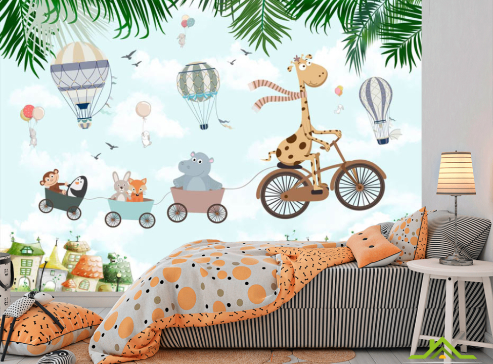 выбрать Фотошпалери Жирафик і будиночки Каталог фотошпалер на стіну