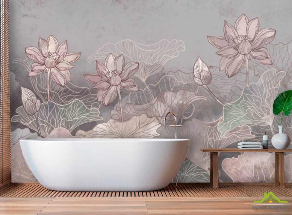 выбрать Шпалери Дизайнерські лотоси Каталог фотошпалер на стіну