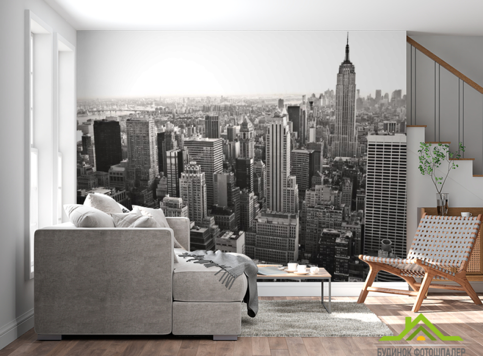 выбрать Фотообои Нью Йорк черно-белый Каталог фотообоев на стену