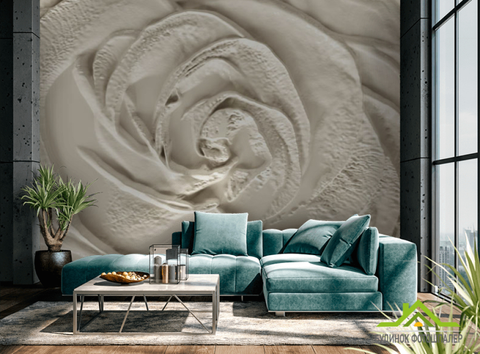 выбрать Фотошпалери Бутон троянди мазками Каталог фотошпалер на стіну