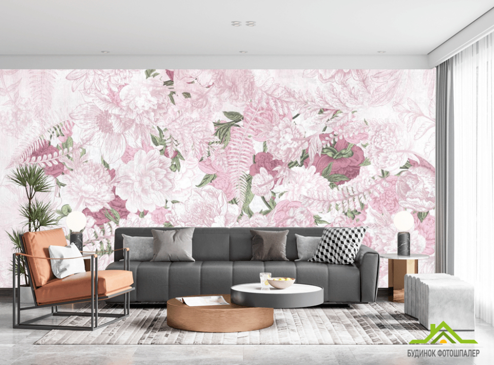 выбрать Фотообои Векторные дизайнерские цветы Каталог фотообоев на стену