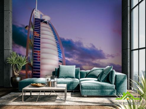 выбрать Фотообои Отель парус, Дубаи Фотообои Архитектура на стену