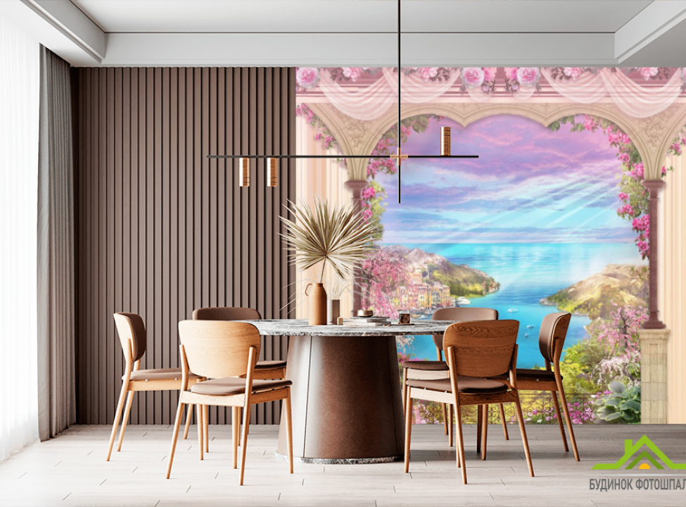 выбрать Фотошпалери Вид на море з вікна Каталог фотошпалер на стіну