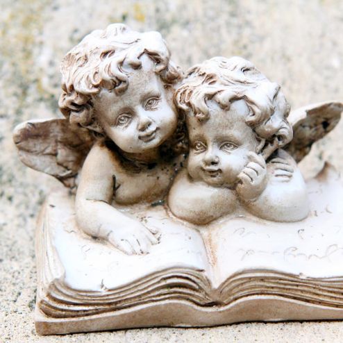 выбрать Фотообои каменные ангелочки на книжке  на стену