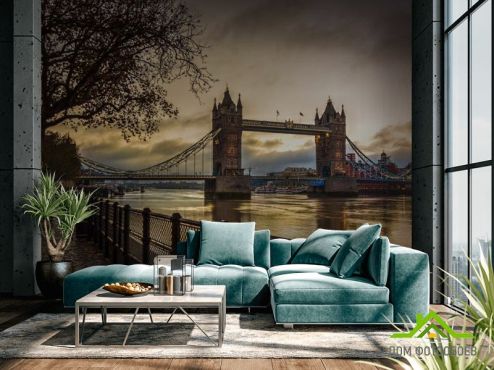 выбрать Фотообои вечерний Лондонский мост  на стену