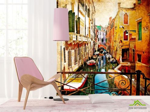 выбрать Фотообои Венеция Фотообои Фотообои Города: рисунок, разноцветный  на стену