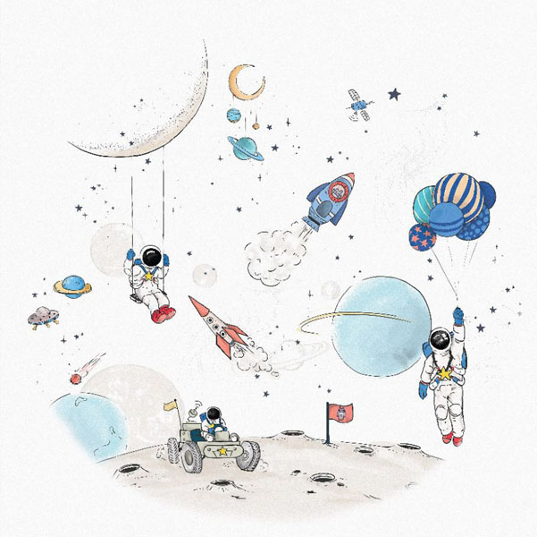 Фотошпалери Космонавти для дитячої